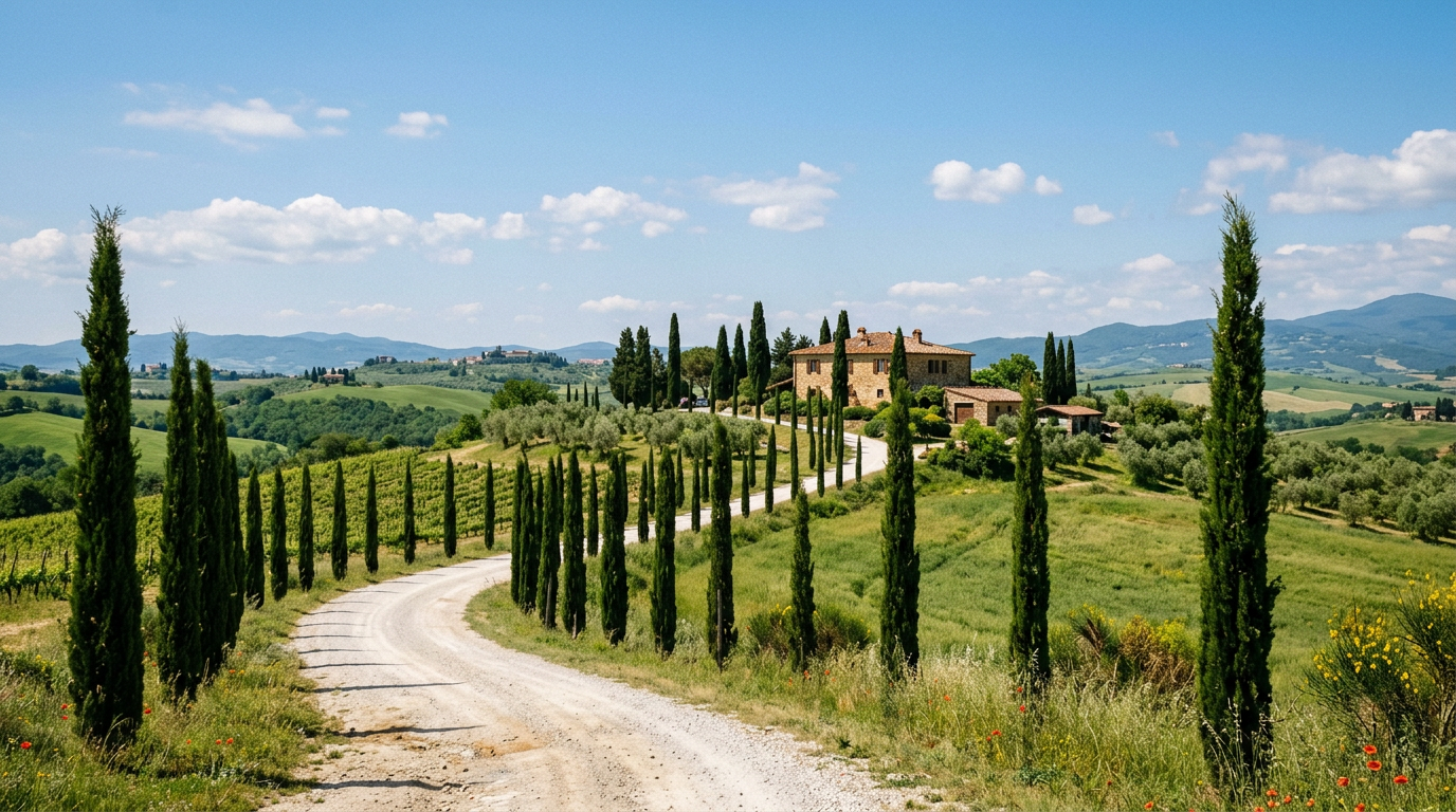 Mappa illustrativa della Toscana con i principali borghi medievali e le citta d'arte