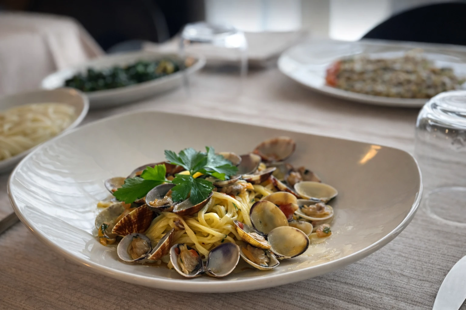 Tagliolini alle vongole, Ristorante Alcide